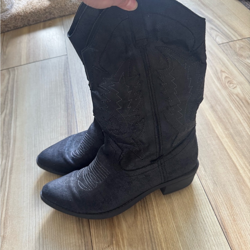 Wallenti Black Women's Cowgirl Boots - Picture 2 of 4